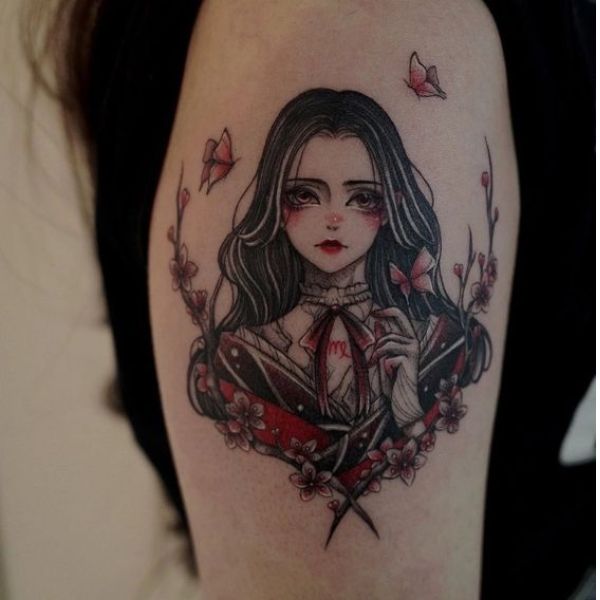 Tattoo cô gái buồn đẹp
