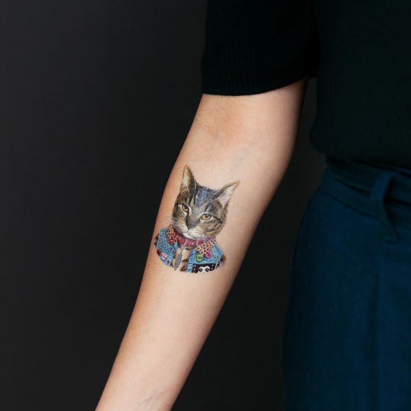 Tattoo con cái mèo dễ dàng thương