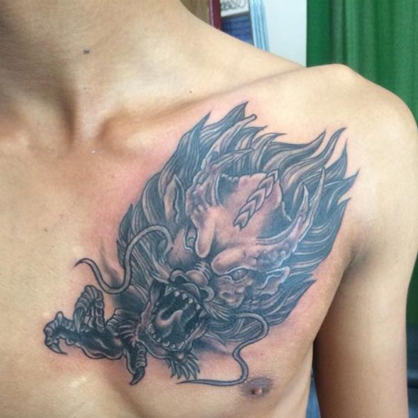 Tattoo đầu con rồng