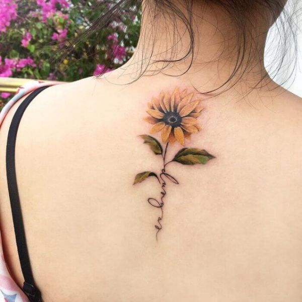 tattoo đẹp nhất mang đến phái đẹp ở sống lưng hoa phía dương