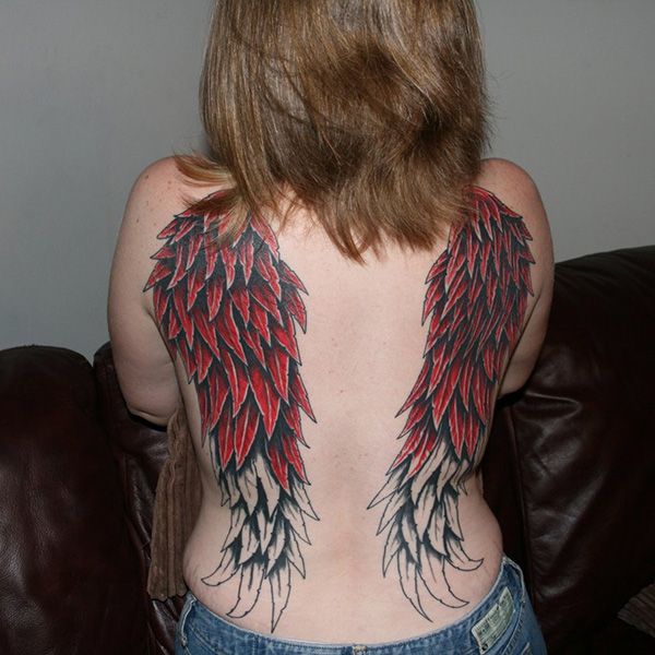Tattoo đôi cánh lửa