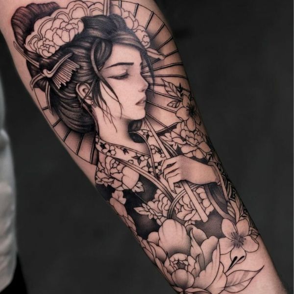 Tattoo geisha đẹp