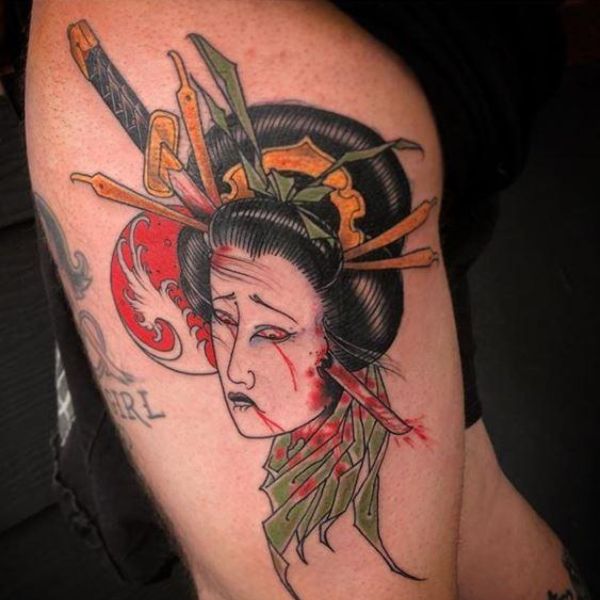 Tattoo geisha ghê rợn