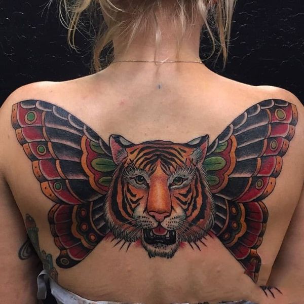Tattoo hổ có cánh