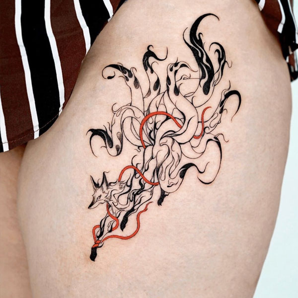 Tattoo hồ ly 9 đuôi