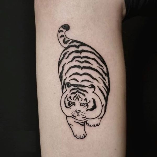 Tattoo hổ mập cute