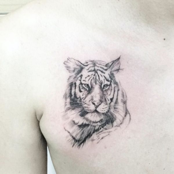 Tattoo hổ mini cho nam