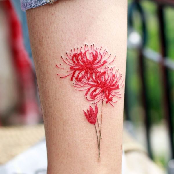 Tattoo hoa bỉ ngạn