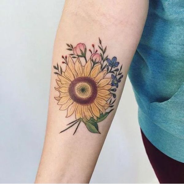 Tattoo hoa hướng dương đẹp