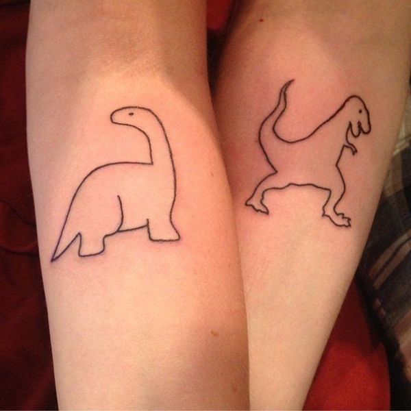 Tattoo khủng long đơn giản