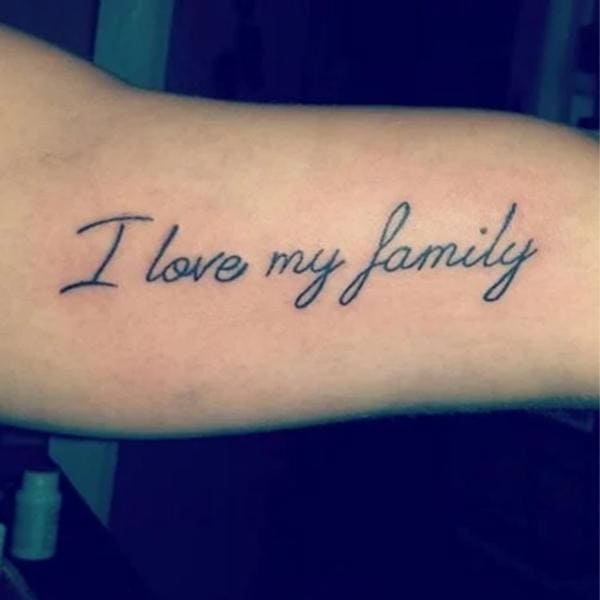 Tattoo i love my family