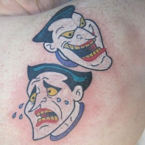 Tattoo joker hai mặt