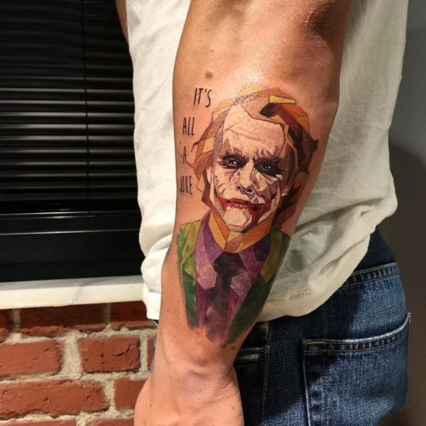 Tattoo joker ở cánh tay đẹp