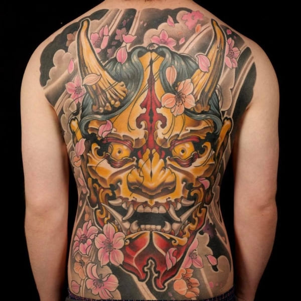  Tattoo mặt quỷ hanya kín lưng