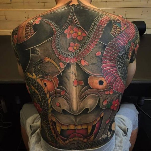  Tattoo mặt quỷ kín lưng đẹp nhắt