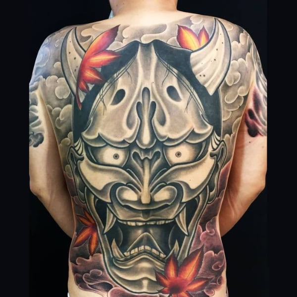  Tattoo mặt quỷ kín lưng đẹp