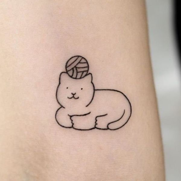 Tattoo mèo đơn giản