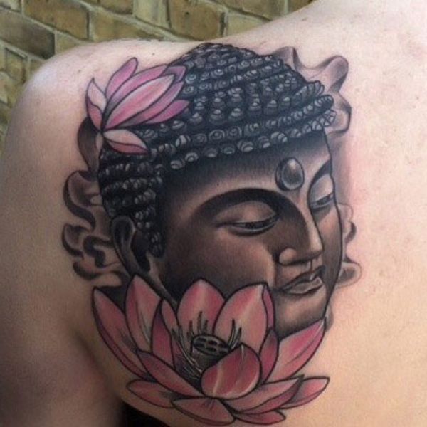 Tattoo phật và hoa sen