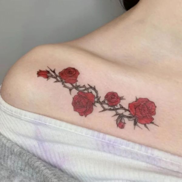 Tattoo quyến rũ cho nữ hoa hồng