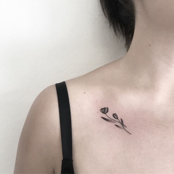 Tattoo hấp dẫn mang lại phái nữ ngực hóa học đẹp