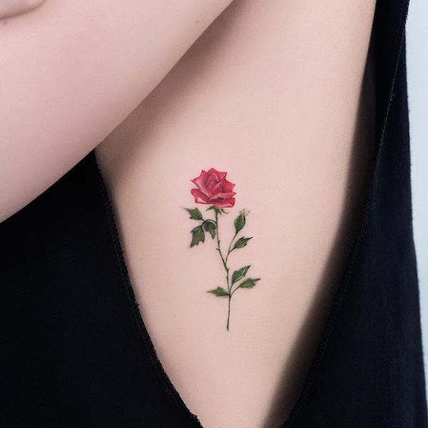 Tattoo quyến rũ cho nữ ở sườn đẹp
