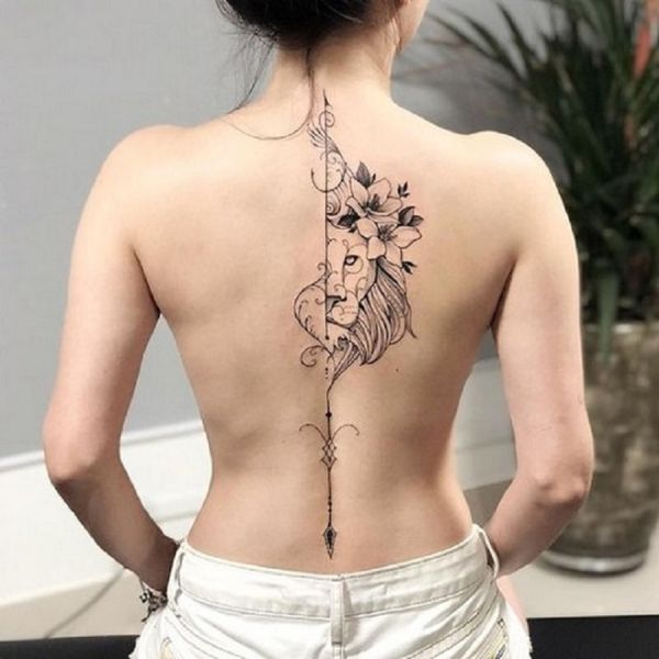 Tattoo sau lưng nữ đẹp