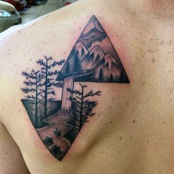 Tattoo tam giác 3d siêu ngầu