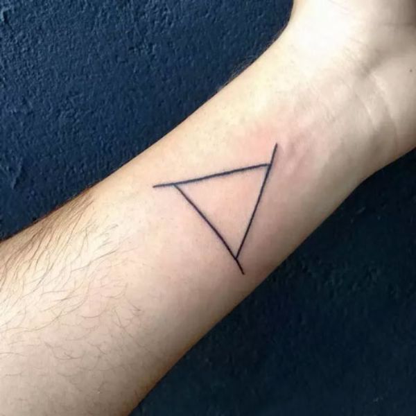 Tattoo tam giác cổ tay