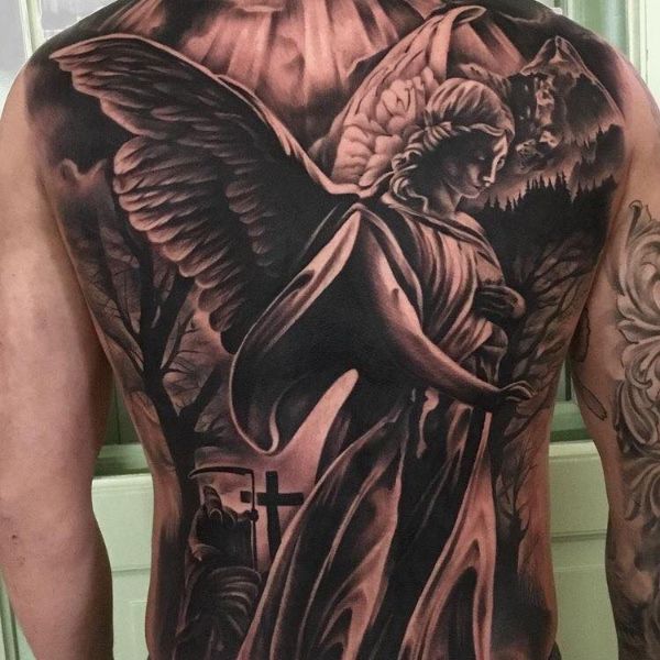 Tattoo thiên thần full lưng