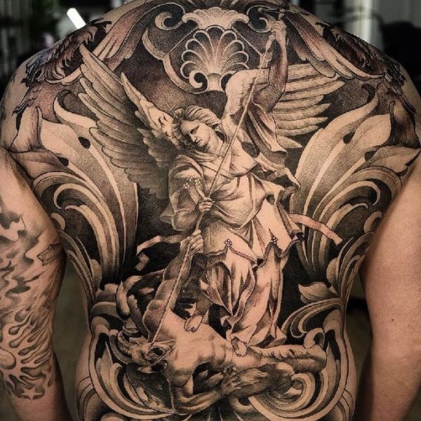 Tattoo thiên thần và ác quỷ