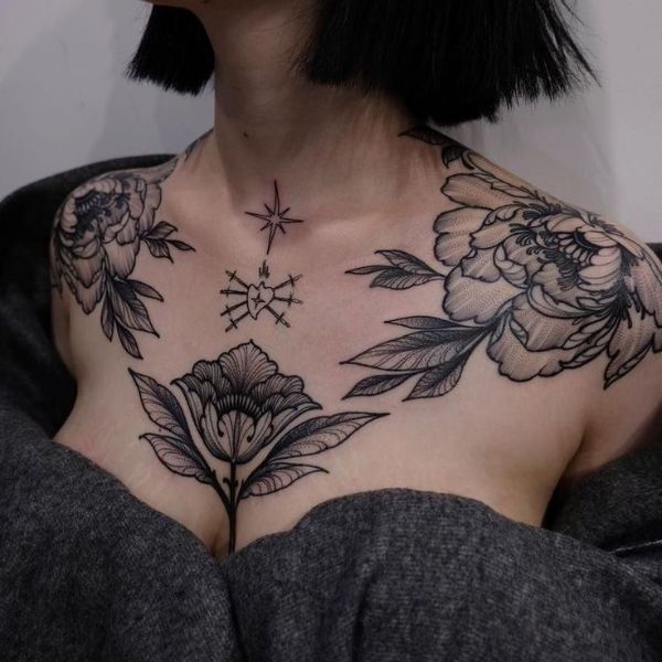 tattoo trước ngực full