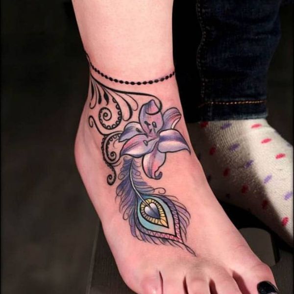 Tattoo vòng chân rất đẹp nhất