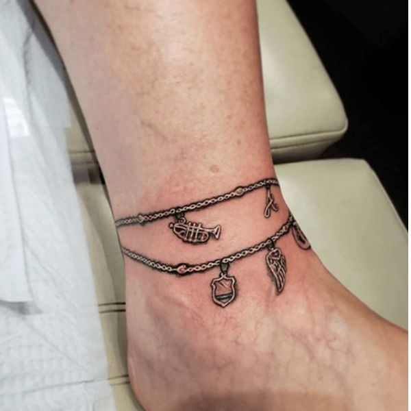 Tattoo vòng chân mini đẹp nhất nhất