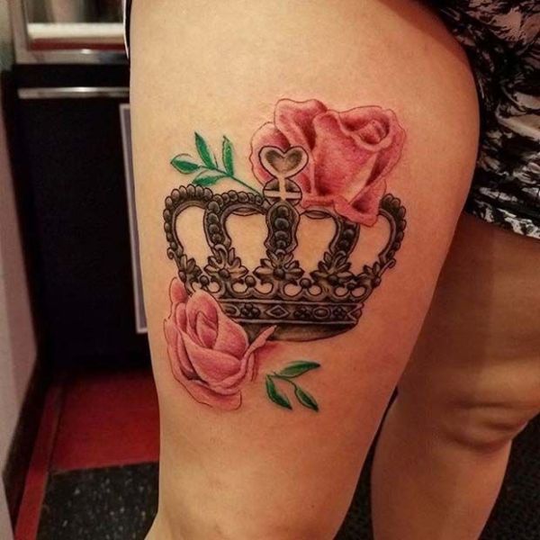 Tattoo vương miện hoa hồng