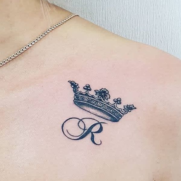 Tattoo vương miện mini cho nữ