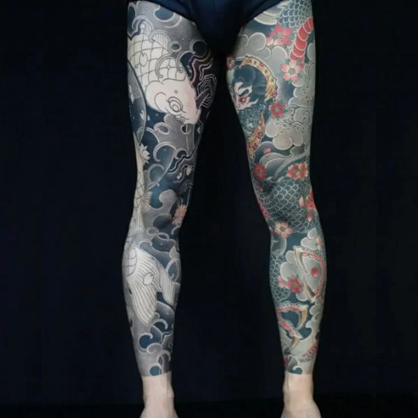 Tattoo yakuza full chân