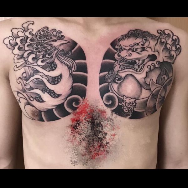 Tattoo yakuza ngực