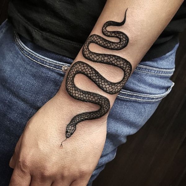 Tattoo 3d con rắn