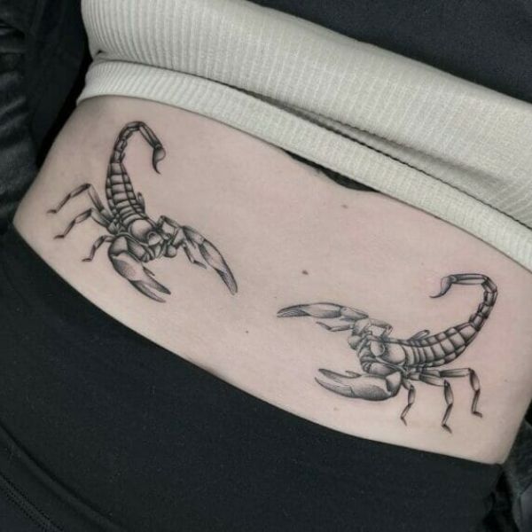 Tattoo bọ cạp bụng đẹp
