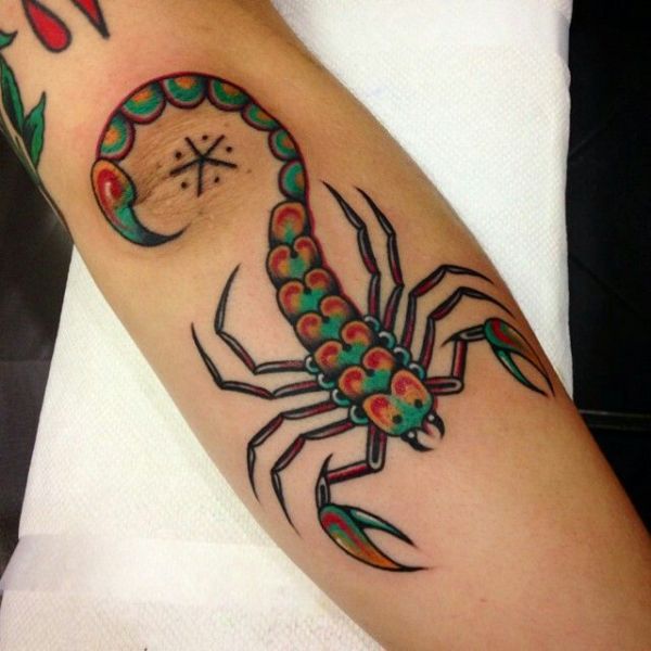Tattoo bọ cạp cánh tay đẹp