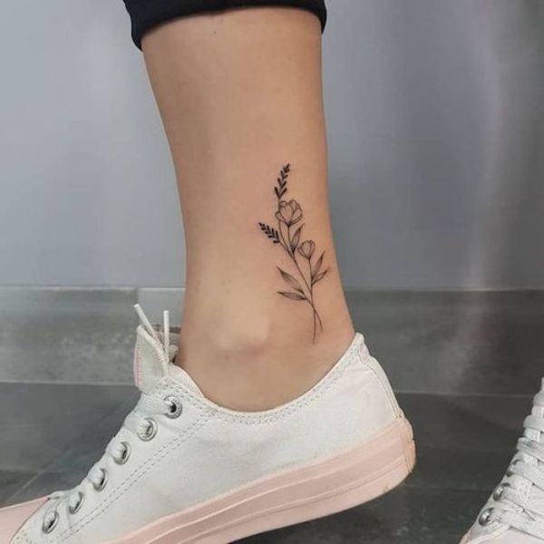 Tattoo cổ chân đẹp cho nữ