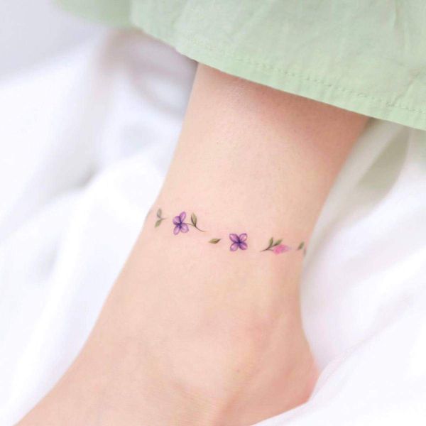 tattoo cổ chân mini cute