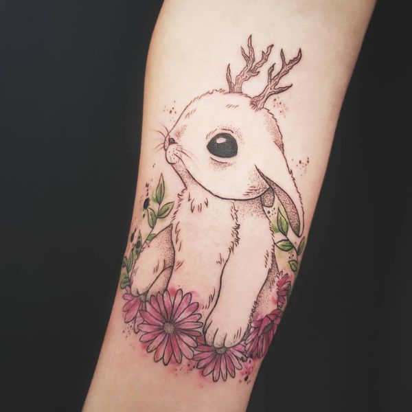 Tattoo con cái thỏ xứng đáng yêu