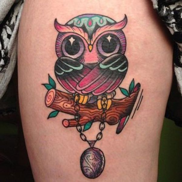 tattoo cú mèo siêu đẹp