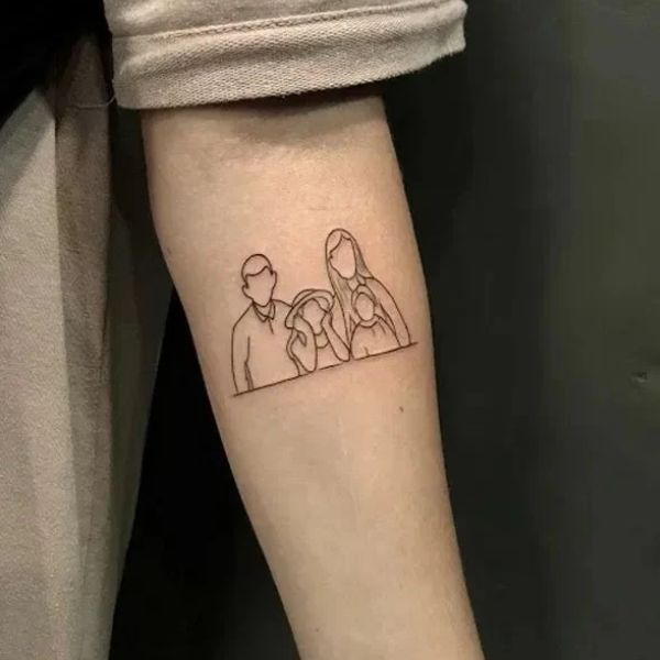 Tattoo đáng yêu gia đình