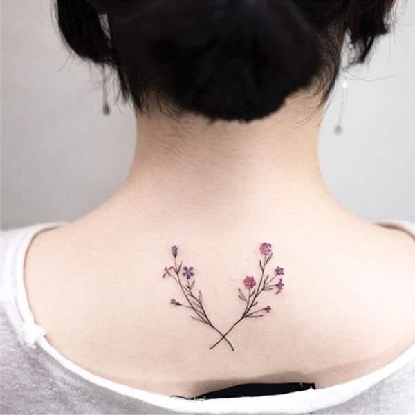 Tattoo dễ thương ở lưng đẹp