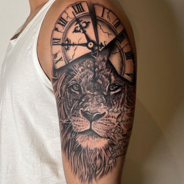 Tattoo đồng hồ cánh tay đẹp