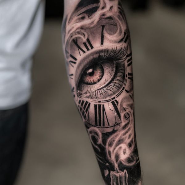 Tattoo đồng hồ ở tay
