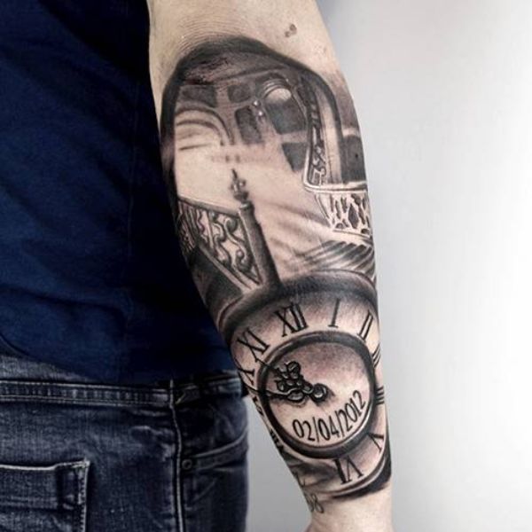 Tattoo đồng hồ siêu đẹp dành cho nam
