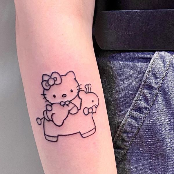 Tattoo hello kitty cho nữ